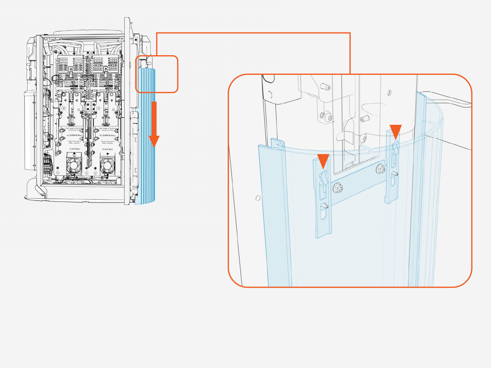 Technical illustration depicts the procedural step.