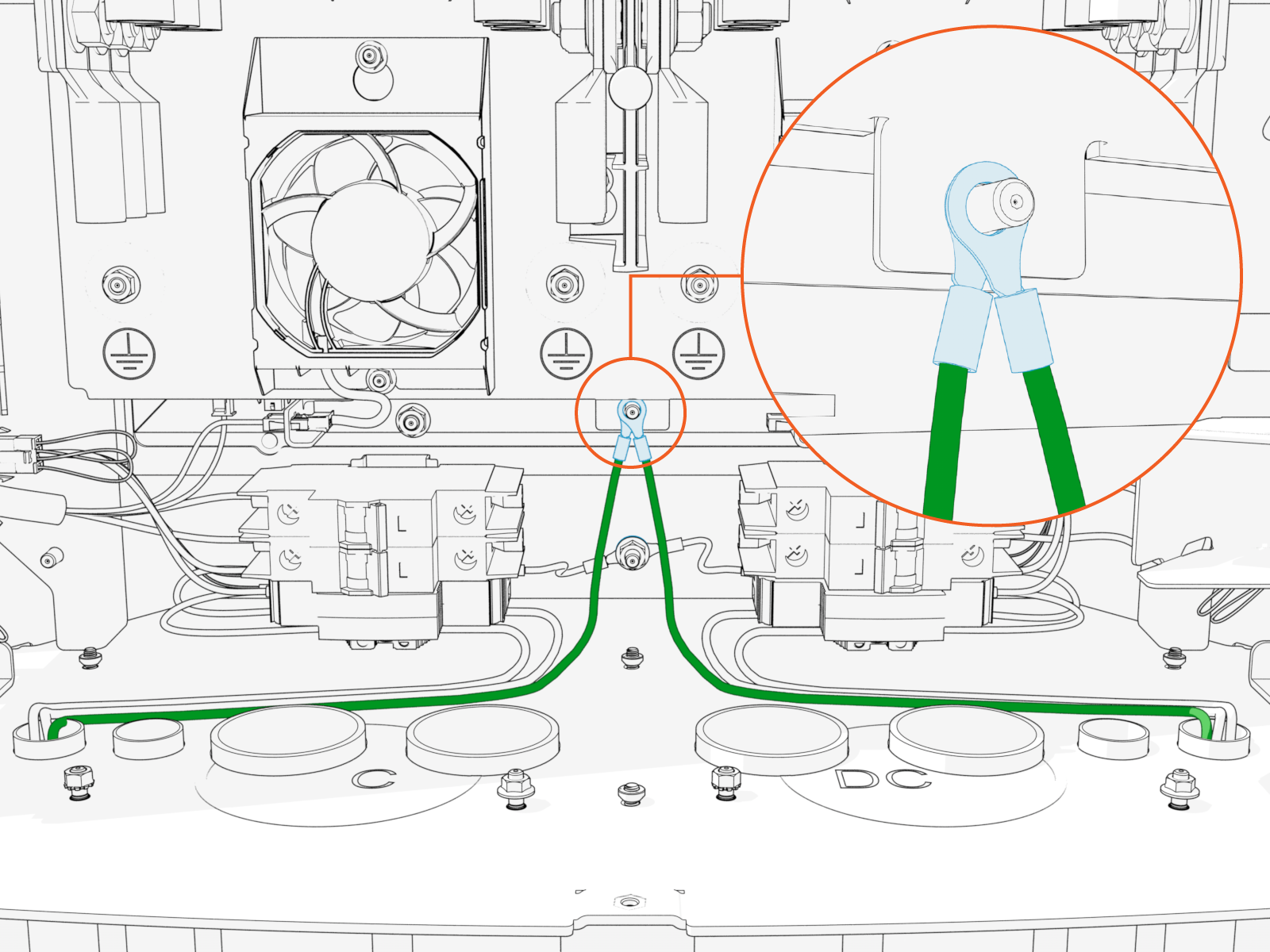 Technical illustration depicts the procedural step.