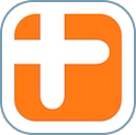 Orange and white icon that represents a tool or action.