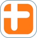 Orange and white icon that represents a tool or action.