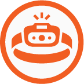 Orange and white icon that represents a tool or action.
