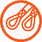 Orange and white icon that represents a tool or action.