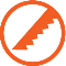 Orange and white icon that represents a tool or action.