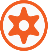 Orange and white icon that represents a tool or action.