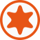 Orange and white icon that represents a tool or action.